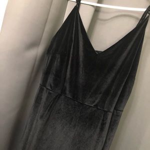 Forever21+ Black Velvet Jumpsuit 2X
